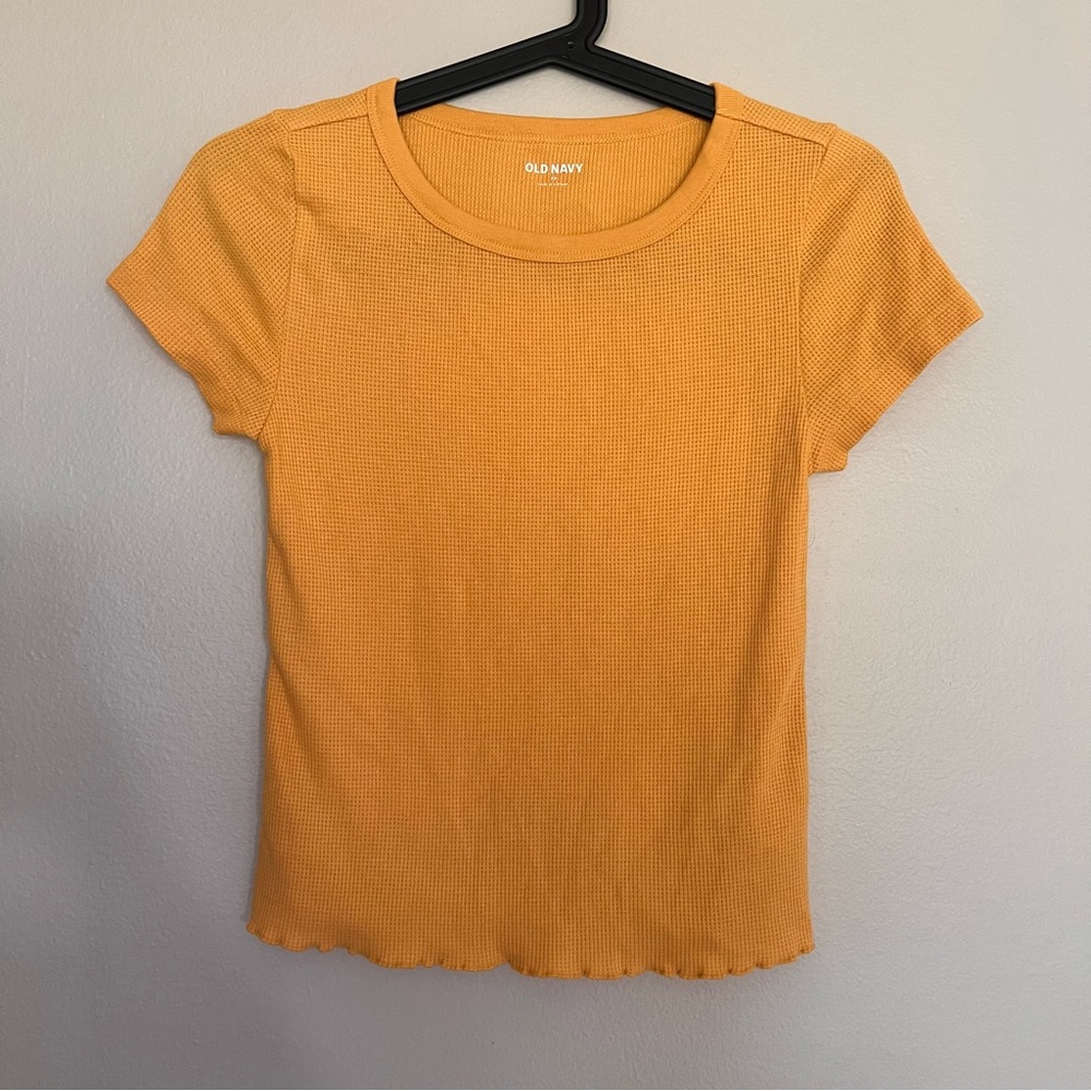 Old Navy Women’s Waffle Knit T With Ruffle Bottom Size XS